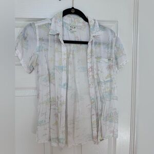 Rvca small button up Hawaiian shirt